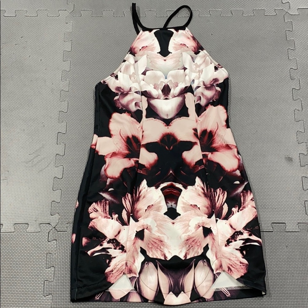 Floral High Neck Dress